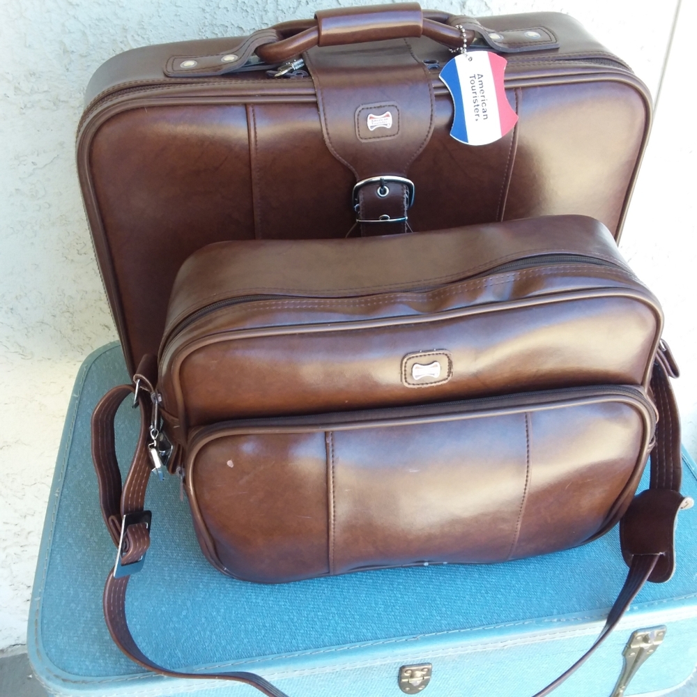 American Tourister Brown Leather Bags